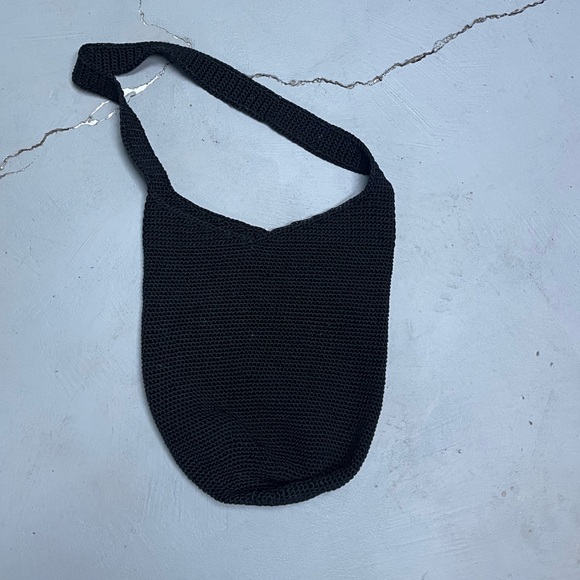 BLACK THE SAK CROCHET HOBO BAG // EUC - Picture 4 of 4
